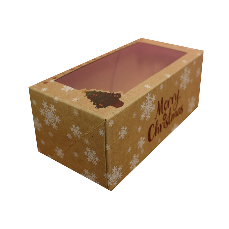 Caja kraft de navidad  18 x 9 x 7cm