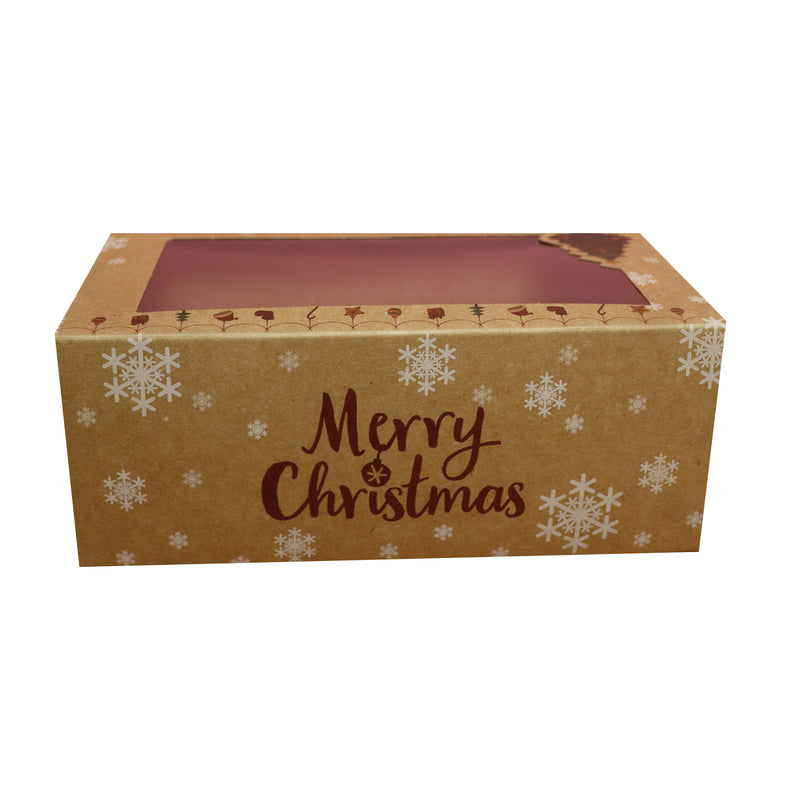 Caja kraft de navidad  18 x 9 x 7cm