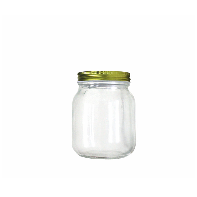 Frascos de vidrio multiuso Tapa Dorada (Mason Jars)