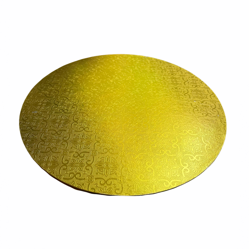 Base Wrap dorada redonda con grosor 4mm