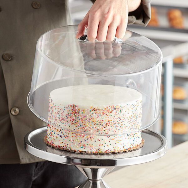 Cubierta redonda transparente para pasteles