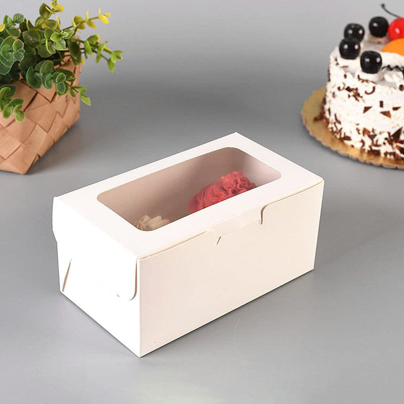 Caja blanca para cupcake 7 x 4 x 4"