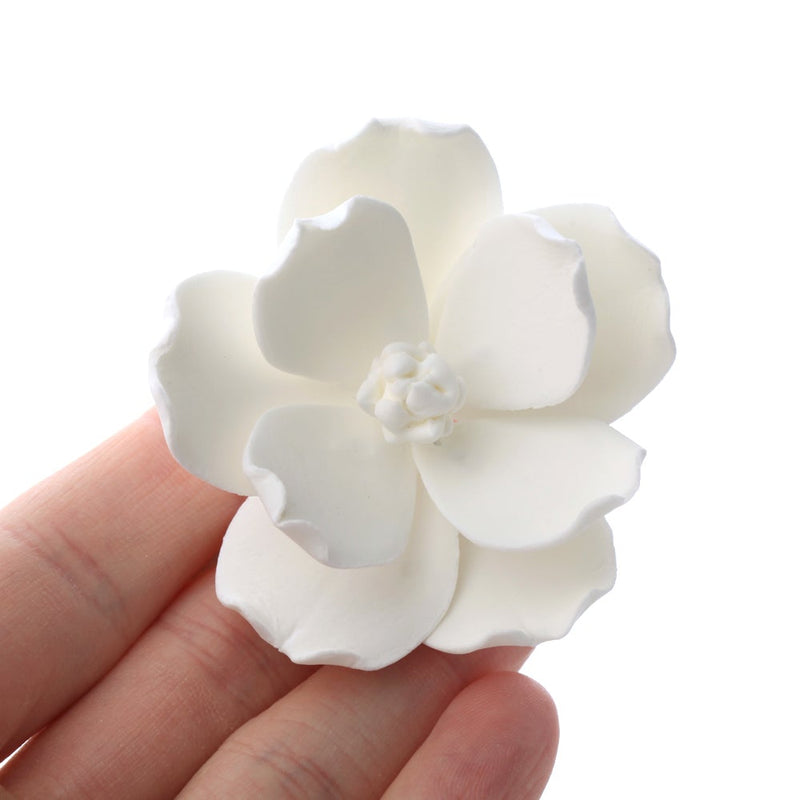 Flor decorativa magnolia blanca de pasta de goma