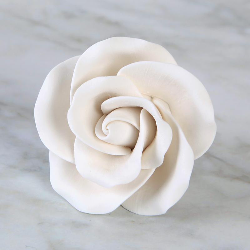 Flor decorativa Tea roses de pasta de goma