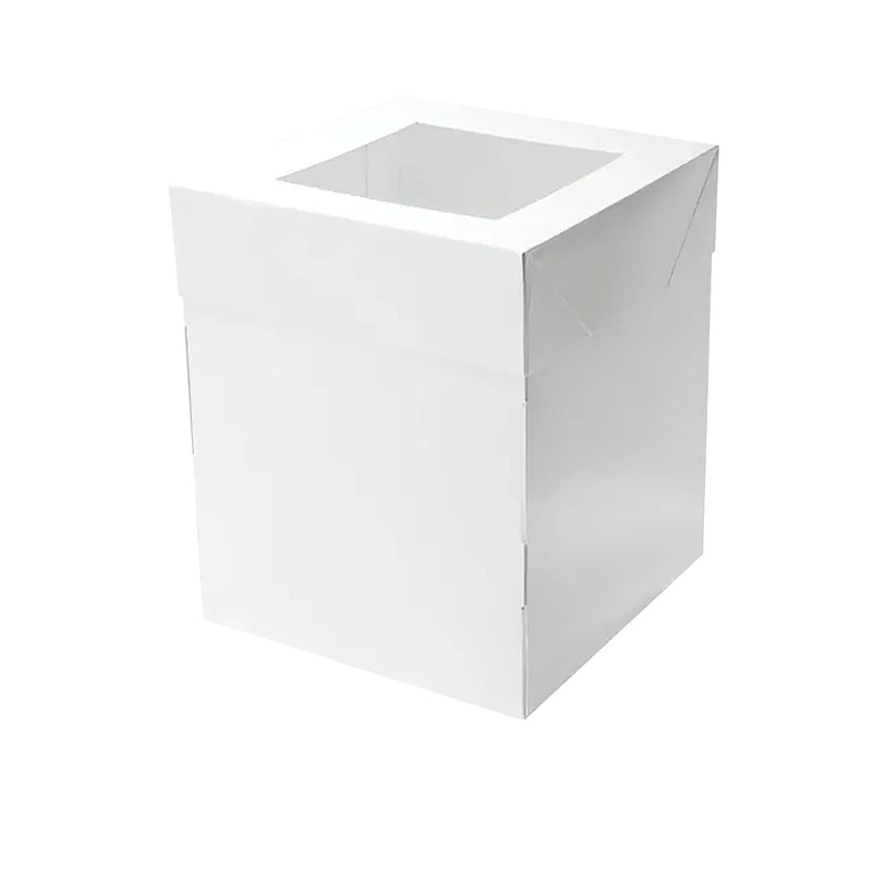 Caja blanca alta con ventana 8 x 8 x 12"