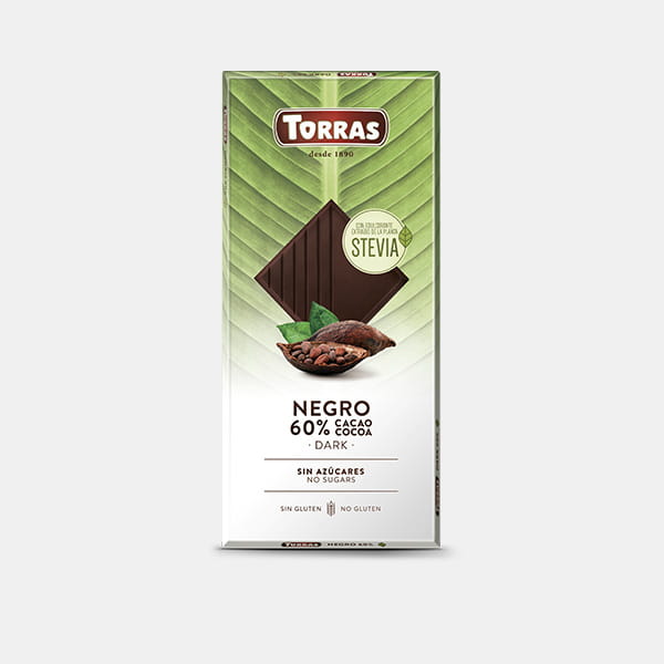 Chocolate Negro 60% en tableta Torras®