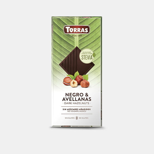 Chocolate Negro con Avellanas en tableta Torras®